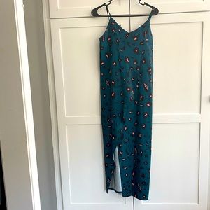 Leopard print midi dress